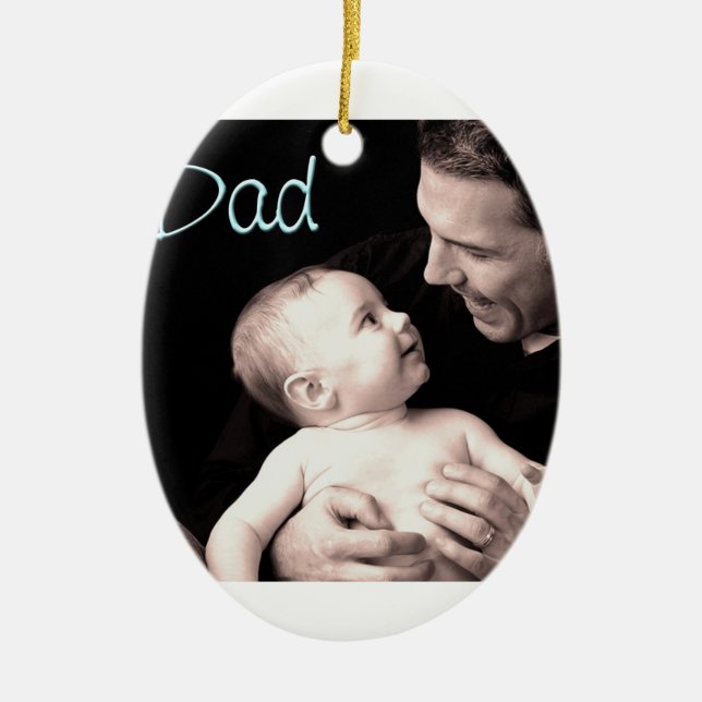 Dad Ceramic Tree Decoration (Front)