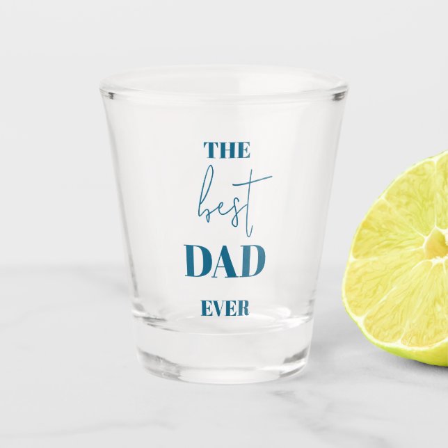 Dad & Child – Heart Frame Best Dad Ever Shot Glass (Front)