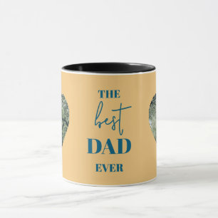 Dad & Child Photo Mug – Heart Frame Best Dad Ever