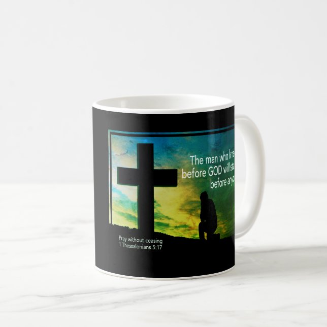 DAD Christian Prayer Happy Birthday Coffee Mug (Front Right)