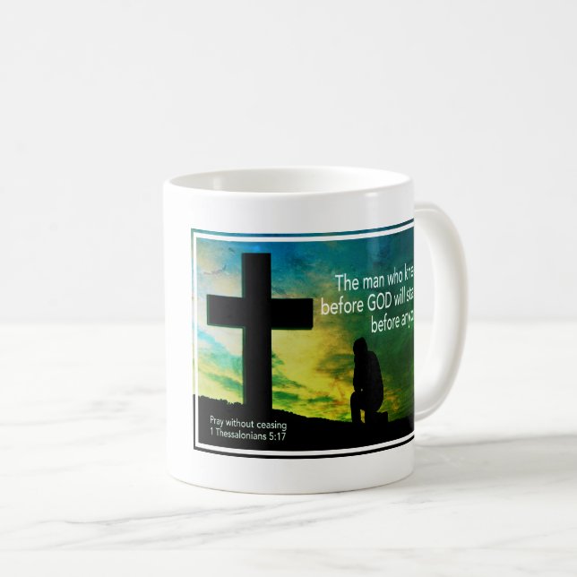 DAD Christian Prayer Happy Fathers Day Coffee Mug (Front Right)
