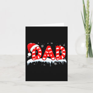 Dad Christmas Candy Cane Santa Costume Family Grou Card