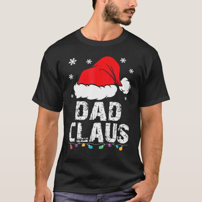 Dad Claus Christmas Pajama Family Matching Xmas T-Shirt (Front)