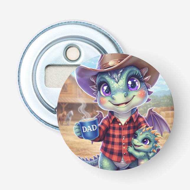 Dad Coffee Dragon Bar Tool Bottle Opener (Front)