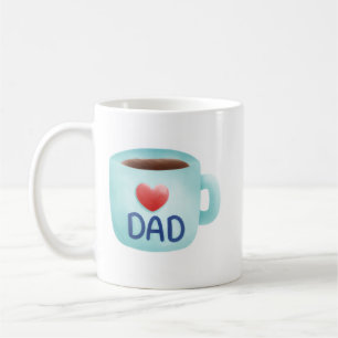 Dad Coffee Mug Watercolor PNG   Father’s Day Mug D