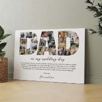 Dad Collage On My Wedding Day Father Gift for Him