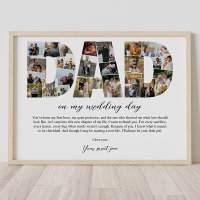 Dad Collage On My Wedding Day Father Gift for Him