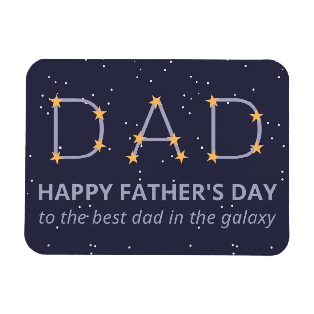 Dad Constellation Happy Father's Day Magnet (Horizontal)