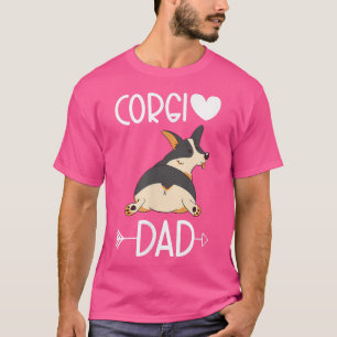 Dad Corgi Dad Owner Black Tricolor Corgi T-Shirt