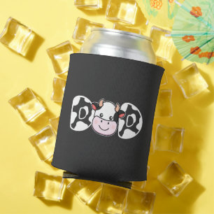 Dad Cow Print Cow Pattern Father's Day Can Cooler