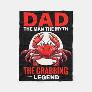 Dad Crabbing Expert Crab Fishing Crabs Lover Crab Fleece Blanket