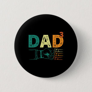 Dad Cubed Dad Of Three Mens Quote Funny Christmas 6 Cm Round Badge