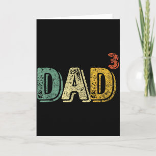 Dad Cubed Shirt Dad Of Three Mens Quote Funny Chri Card