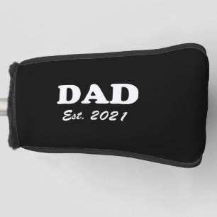 Dad custom established date black personalised golf head cover