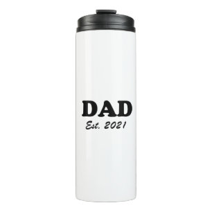 Dad custom established date black white modern thermal tumbler