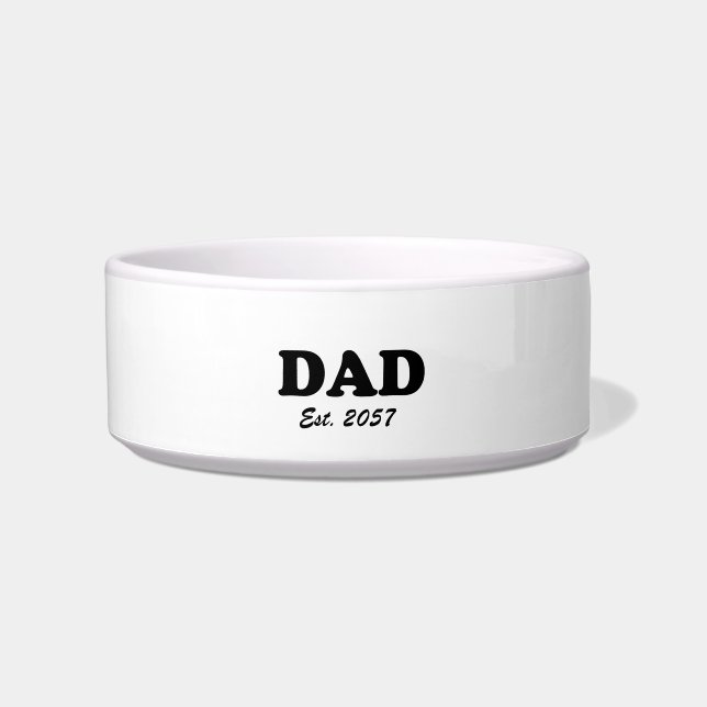 Dad custom established date modern typography bowl (Front)