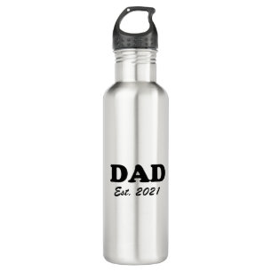 Dad custom established date personalised modern 710 ml water bottle