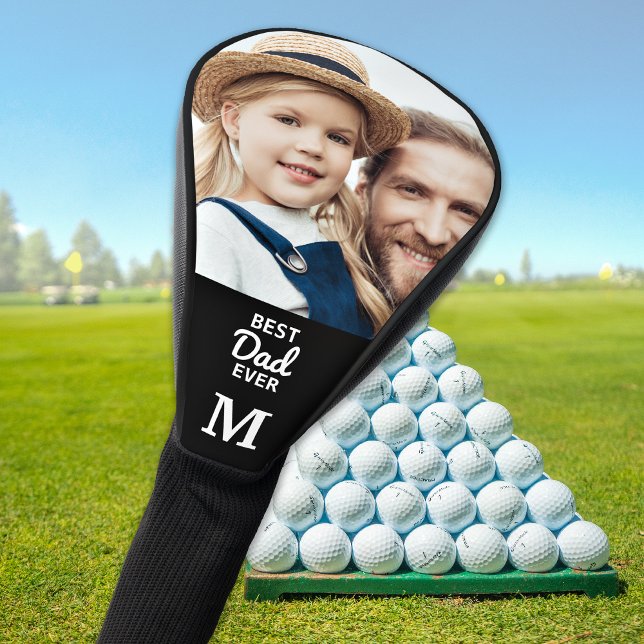 Dad Custom Photo Monogram Golfer Fathers Day Golf Head Cover (Creator Uploaded)