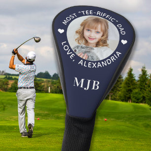 DAD Custom Photo Personalised Monogram Blue Golfer Golf Head Cover