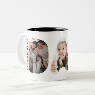 Dad Custom Word Photo Personalised Father's Day Two-Tone Coffee Mug