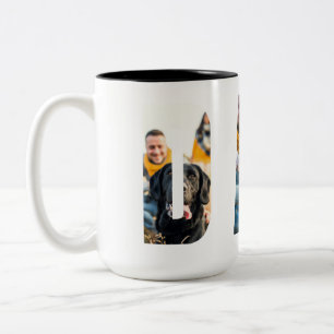 DAD Customisable Photo Frames Father's Day B-days Two-Tone Coffee Mug