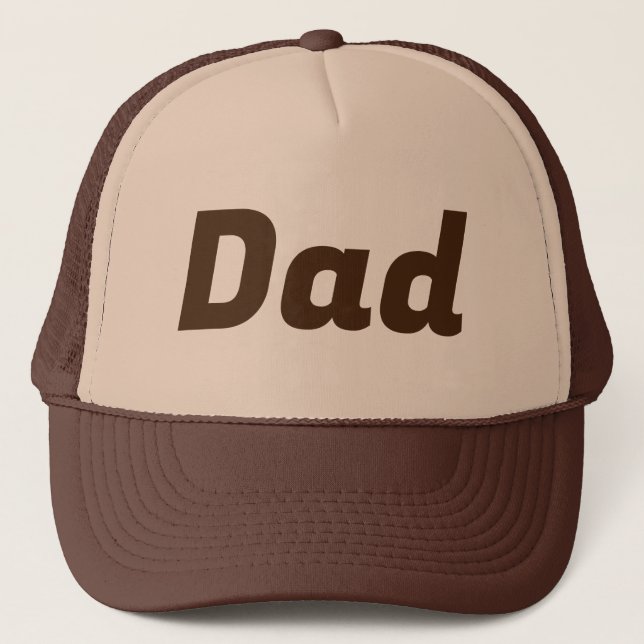 Dad CUSTOMIZABLE Brown Trucker Hat (Front)