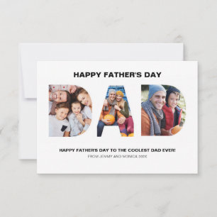 Dad Cutout Photo Collage Happy Father's Day Card