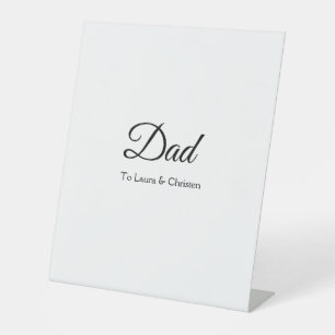 Dad daddy add name text father's day gifts pedestal sign