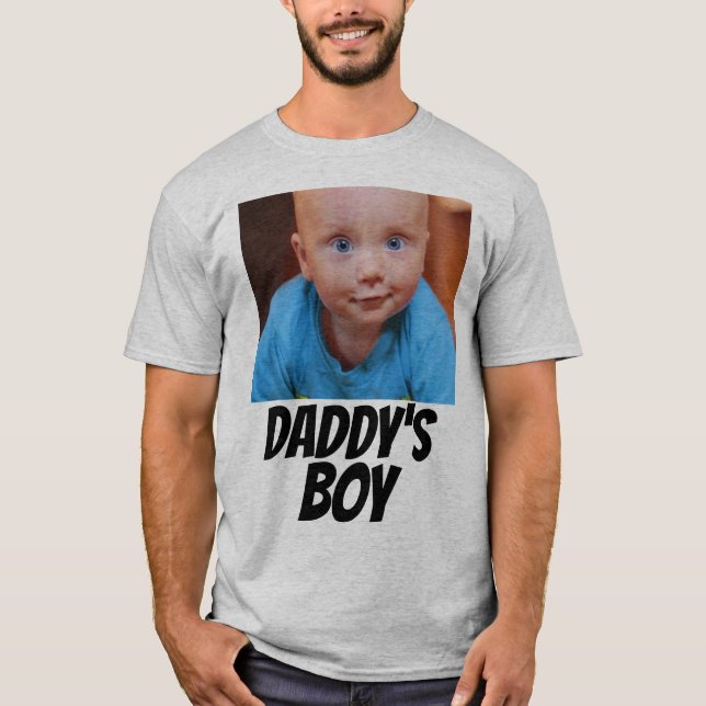 DAD DADDY CUSTOM T-SHIRTS - ADD CHILD'S PHOTO (Front)