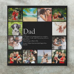 Dad Daddy Father Definition 12 Photo Black Faux Canvas Print<br><div class="desc">Personalise with 12 favourite photos and personalised text for your special dad, daddy or father to create a unique gift for Father's day, birthdays, Christmas or any day you want to show how much he means to you. A perfect way to show him how amazing he is every day. Designed...</div>