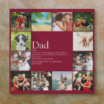 Dad Daddy Father Definition 12 Photo Burgundy Faux Canvas Print<br><div class="desc">Personalise with 12 favourite photos and personalised text for your special dad, daddy or father to create a unique gift for Father's day, birthdays, Christmas or any day you want to show how much he means to you. A perfect way to show him how amazing he is every day. Designed...</div>