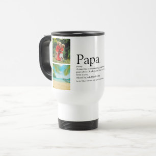 Dad Daddy Father Definition 4 Photo Collage Travel Mug
