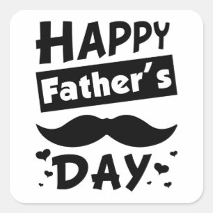 Dad Daddy Father Father's Day Best Funny Gift Idea Square Sticker