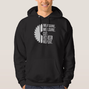 Dad Daddy Measure Cut Handyman Woodworker Father D Hoodie