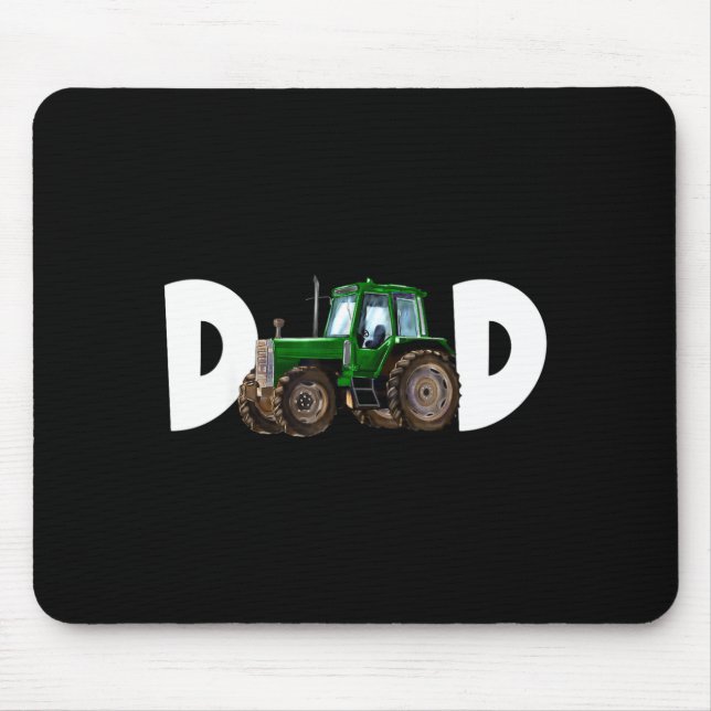 Dad Daddy of The Birthday Boy Kid Tractor Farmer Mouse Mat (Front)