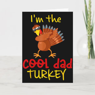 Dad Daddy Turkey Matching Family Group Thanksgivin Card