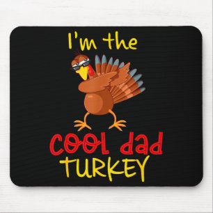 Dad Daddy Turkey Matching Family Group Thanksgivin Mouse Mat