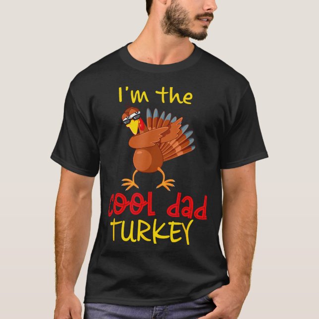 Dad Daddy Turkey Matching Family Group Thanksgivin T-Shirt (Front)
