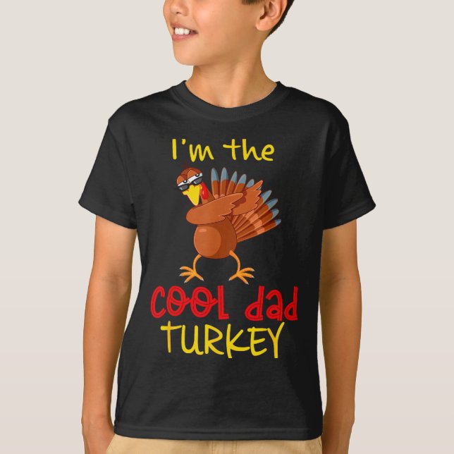Dad Daddy Turkey Matching Family Group Thanksgivin T-Shirt (Front)