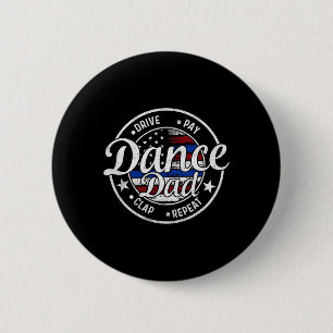 Dad Dance Vintage American Dancer Dancing Father's 6 Cm Round Badge