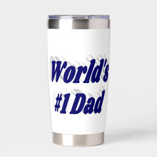 Dad dark blue text Fathers Day Insulated Tumbler