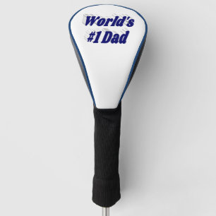 Dad dark blue text  golf head cover