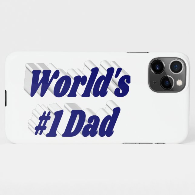 Dad dark blue text   iPhone case (Back Horizontal)
