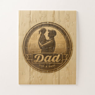 Dad & Daughter Wooden Embrace Jigsaw Puzzle