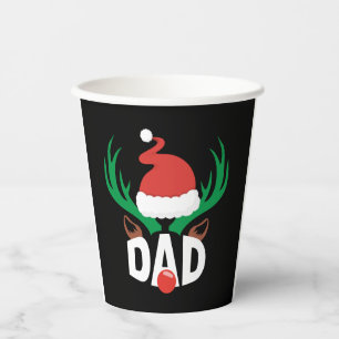 DAD DEER christmas t shirts Paper Cups