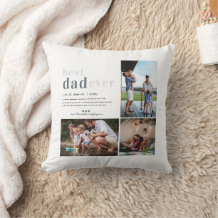 Dad Definition 3 Photo Personalised Cushion