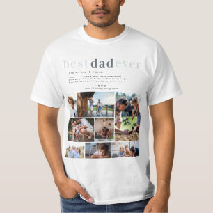 Dad Definition 8 Photo Personalised T-Shirt