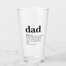 Dad Definition Beer  Glass