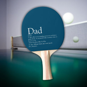 Dad Definition Blue Modern Fathers Day Ping Pong Paddle