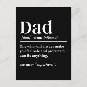 Dad Definition Dad Gift Father's Day Card